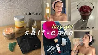 Thumbnail: LAZY GIRL MAINTENANCE ROUTINE | new skin-care, at home pedicure, PMS, smoothie recipe + moree