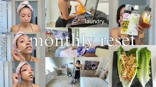 Thumbnail: MONTHLY RESET | *post travel* deep cleaning, wash day, new products, clothing haul, unpack + moreee