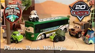 Thumbnail: Disney Cars Custom D23 Piston Peak Cars & Wildlife (Luigi/Guido, Goat-Karts, Frog, Turtle, Squirrel)