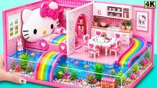 Thumbnail: 🎀🌈 I Made a Secret Pink Decor Room inside this Hello Kitty Aquarium House 💖 | DIY Miniature House