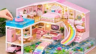 Thumbnail: 🌈💗Build Cute Pink Miniature House with Cozy Bedroom, Kitchen & Bathroom | DIY Miniature House❤️