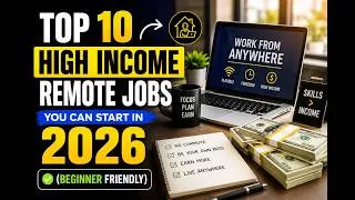 Thumbnail: "Top 10 High Income Remote Jobs You Can Start in 2026 (Beginner Friendly & No Degree)"