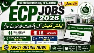 Thumbnail: Election Commission of Pakistan Jobs 2026 | ECP Jobs 2026 Online Apply | Latest Govt Jobs 2026