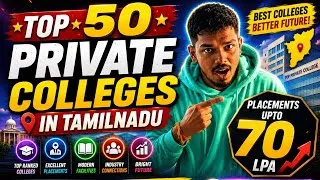 Thumbnail: 😱 Top 50 Private Colleges Under Anna University 2026 🔥 Placements, Fees & Ranking 🚀