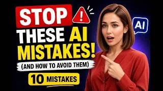 Thumbnail: The Biggest AI Beginner Mistakes Nobody Warns You About