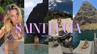 Thumbnail: TRAVEL VLOG SAINT LUCIA 🌴✨  🌊 (Eat with me, GRWM, boat day)