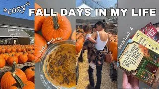 Thumbnail: *cozy* fall days in my life 🧸 (cook and bake with me, fall book haul, pumpkin patch, & more!)