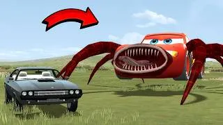 Thumbnail: In Garry's Mod, the enraged car transforms into MCQUEEN CAR EATER and devours all the other monsters