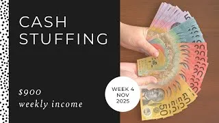 Thumbnail: CHALLENGE COMPLETED! 🤩 $900 Cash Stuffing Week 4 November | Australian Money