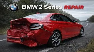 Thumbnail: Wrecked BMW 2 Series (F22) Restored: Extreme Rear-End Damage Repair