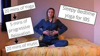Thumbnail: Sleepy Bedtime Yoga for Painful, Bloated IBS Tummies 😴 Followed by Meditation Music