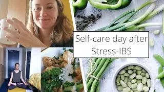 Thumbnail: "Self-Care Day" after a stressful time 🧘‍♀️  What I Eat In A Day for IBS 💚 ( Vegan)