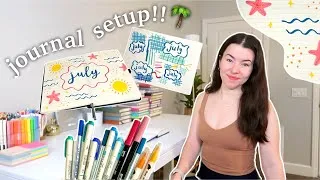 Thumbnail: july JOURNAL SET UP🌴☀️ 🌊 (journal with me!!)