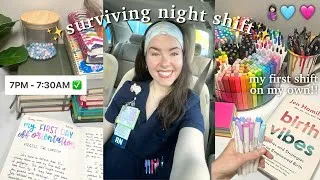 Thumbnail: surviving my first night shift *OFF ORIENTATION* as a new grad LDRP nurse!!🤰🏻🩵🩷