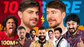 Thumbnail: MR BEAST PARODY 🤑 Ft. INDIAN CREATORS | CARRYMINATI