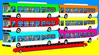 Thumbnail: Learning Colors for Children Spiderman Cartoon For Kids - HUGE Bus Superheroes Cars