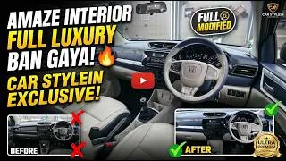 Thumbnail: Honda Amaze Interior Modification 🔥 Full Luxury & Premium Makeover by Car Stylein!