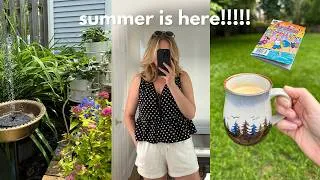 Thumbnail: first few days of summer ☀️ gardening, reading, crafting & simple summer days!