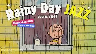 Thumbnail: ☕ Cozy Rainy Day Jazz with Charlie Brown 🌧️Calm Peaceful Oldies Melodies 🤎 Relax, Study