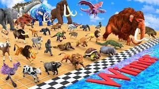 Thumbnail: Ultimate Swimming Race 40 Wild Animals Speed Challenge Who is Fastest Animal Revolt Battle Simulator