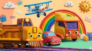 Thumbnail: Cars Trucks and Planes for Kids ✈️⚡Learn Vehicles & Transport with Claymotions 🚗