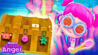 Thumbnail: Can They Open The Chest?! Mermaid Treasure Hunt | Little Angel | Kids Cartoons & Nursery Rhymes