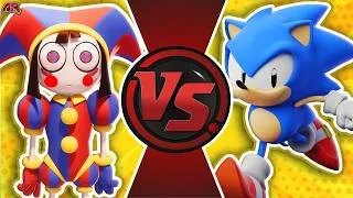 Thumbnail: Pomni vs Sonic! (The Amazing Digital Circus VS Sonic The Hedgehog) Animation!