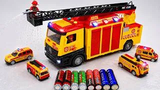 Thumbnail: Unboxing fire rescue truck,Ev ambulance,EV City 3D Fire Truck,EV 3D Excavator