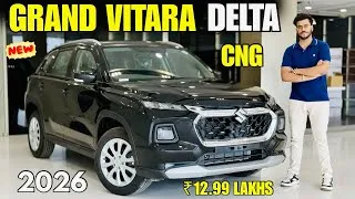 Thumbnail: Maruti Grand Vitara Delta CNG 2026 Detailed Review ✅ Grand Vitara Delta CNG New Price & Features 🔥