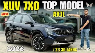 Thumbnail: Mahindra XUV 7XO AX7L Top Model 2026 Detailed Review ✅ XUV 7XO AX7L Diesel AT Price & Features 🔥