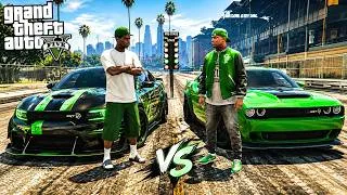 Thumbnail: FRANKLIN & LAMAR RACE EACHOTHER NEW HELLCATS IN GTA 5!!! (GTA 5 Mods)