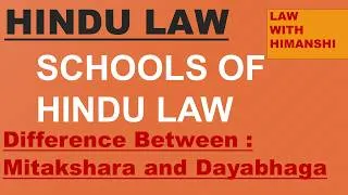 Thumbnail: Schools & Sub Schools of Hindu Law | Difference between Mitakshara vs Dayabhaga | LLB & Judiciary