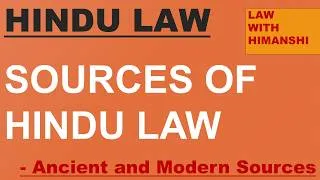 Thumbnail: Sources of Hindu Law Explained | Ancient & Modern Sources | Hindu Law | LLB & Judiciary