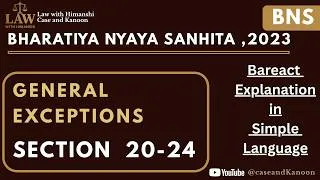 Thumbnail: Sections 20-24–General Exceptions (Children, Unsoundness of mind & Intoxication) Bareact Explanation