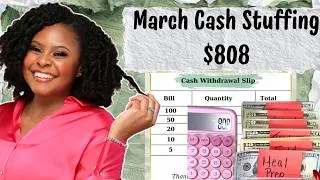 Thumbnail: First Cash Stuffing March 2026 | Beginner Friendly + FREEBIES