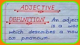 Thumbnail: Definition of Adjective in English || Adjective in English grammar || #adjective 