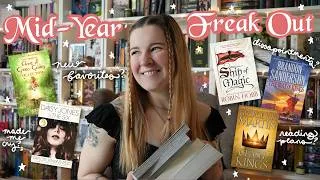 Thumbnail: MID-YEAR BOOK FREAK OUT TAG 📖 surprising favs, disappointments & end of year reading plans