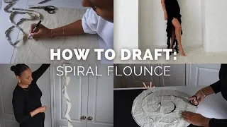 Thumbnail: HOW TO SEW: Draft a spiral flounce ruffle. Beginner friendly - step by step sewing tutorial #sewing
