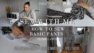 Thumbnail: DIY PANTS // HOW TO SEW PANTS - elastic waistband - sewing tips and tricks #diy #sewing #style