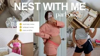 Thumbnail: NESTING VLOG | baby laundry, office clean out, hanging wallpaper