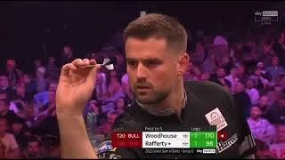 Thumbnail: BIG FISH 170 finish Luke Woodhouse against Nathan Rafferty during the Cazoo Grand Slam of Darts 2022
