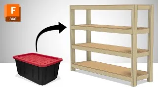Thumbnail: Modeling a shelving solution for storage totes in Fusion 360