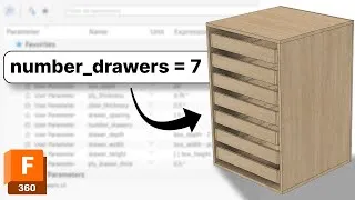 Thumbnail: Fusion 360 Tutorial - Parametric Modeling for Cabinet Drawers | Woodworking