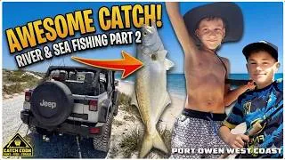 Thumbnail: WEST COAST RIVER & SEA FISHING PART 2! We SMASHED the Fish Even Harder! | Catch Cook