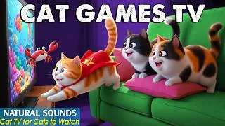 Thumbnail: Ultimate Cat Games📺Endless Motion, Surprise & Chase Adventures to Keep Cat Curious & Happy－3D CAT TV