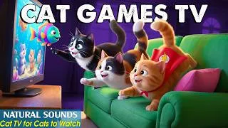 Thumbnail: Best Cat Games TV 📺 Realistic Hunting Games for Cats－Interactive Videos to Relieve Boredom & Anxiety
