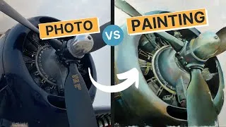 Thumbnail: Painting from the  Reference | Vintage Plane Propeller Painting