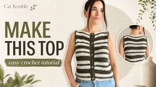 Thumbnail: How to Crochet a Striped Cotton Top | Easy Summer Crochet Tutorial