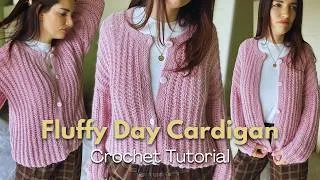 Thumbnail: Fluffy Day Cardigan | Crochet Tutorial with Pattern