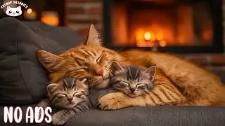 Thumbnail: Reduce Stress Music for Cat 🐾 Relaxing Music & Fireplace Sounds for Calm, Healing & Deep Sleep